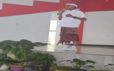 Penyampain Visi dan Misi calon Ketua OSIS Tahun Ajaran 2024/2025